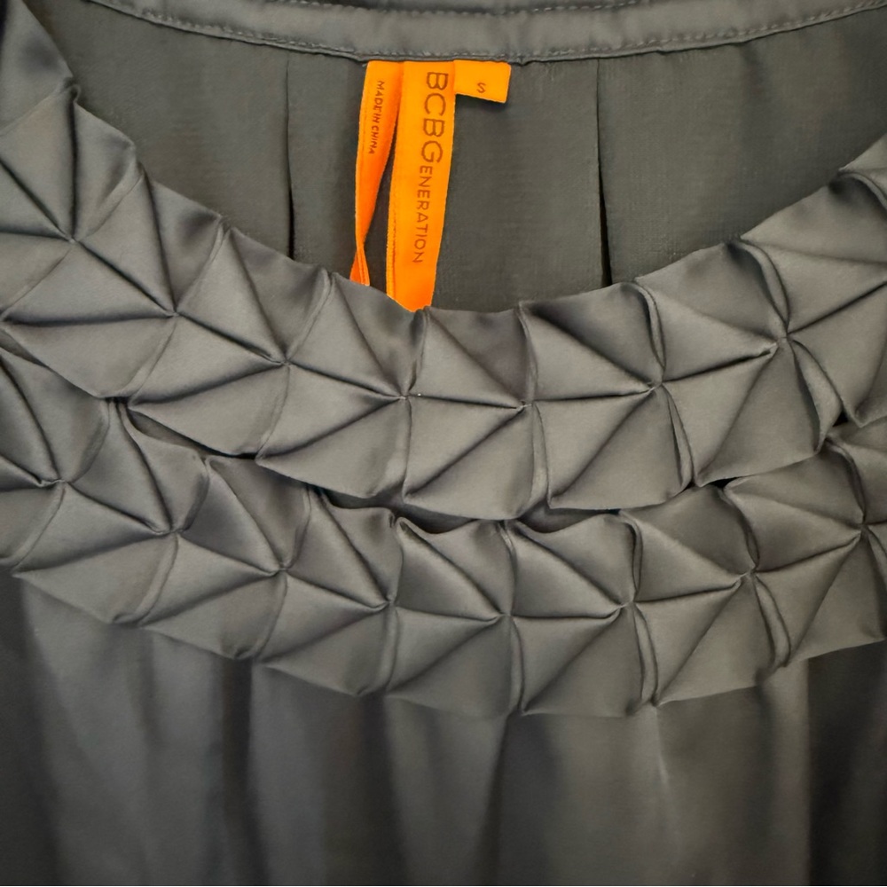 Nwot Bcbgeneration Reverse Pleat Charmeuse Shift … - image 2